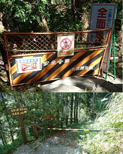  五老ヶ滝への遊歩道